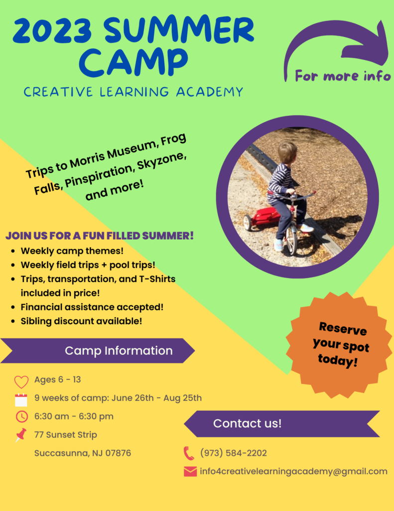 Summer School Program Succasunna, NJ Creative Learning Academy