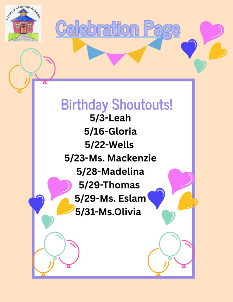 Birthdays May 2026 cla